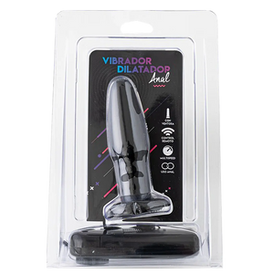 Vibrador plug anal negro con ventosa