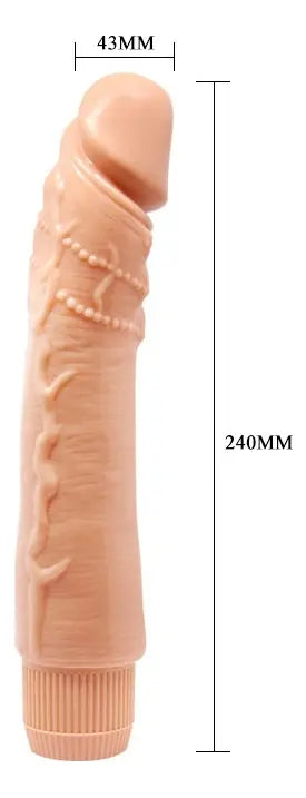 Vibrador realista Bárbara Dybbuk 24 cm soft skin — vista 3