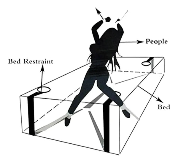 Arnés Inmovilizador de Cama Bondage - Set de 4 Esposas