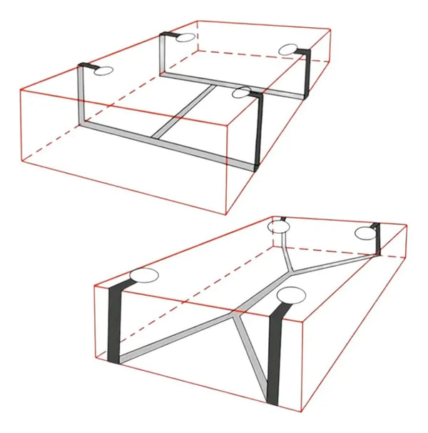 Arnés Inmovilizador de Cama Bondage - Set de 4 Esposas