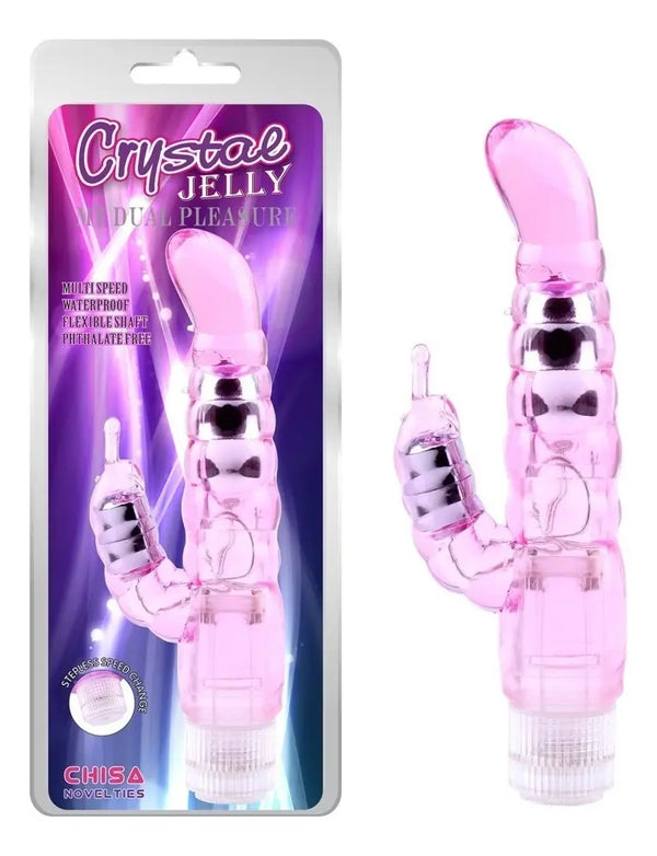 Vibrador Rabbit Crystal Jelly doble estimulación — vista 2