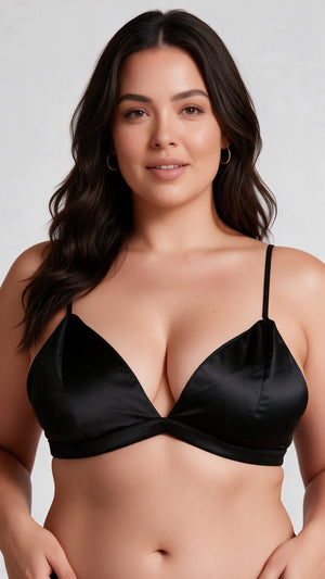 Bralette Satinado Negro