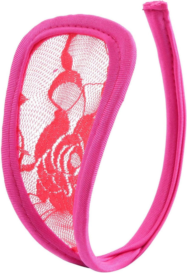 Colales C-String de Encaje Fucsia