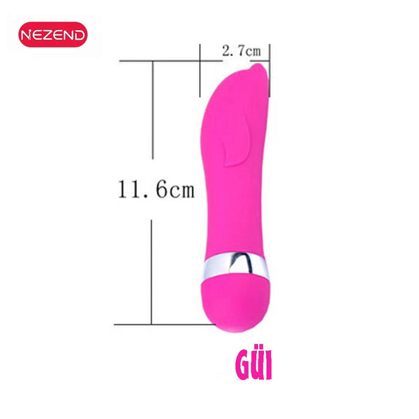 Mini vibrador Delfín de silicona 11,6 cm — vista 2