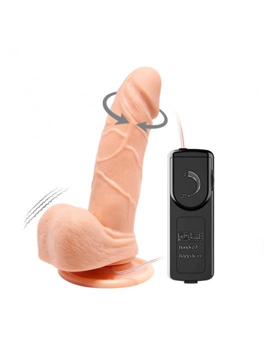 Vibrador Rotador Barbara con Control Remoto y Sopapo
